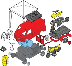 Stavebnice Monti System MS 49 - Enduro Beneš a Lát