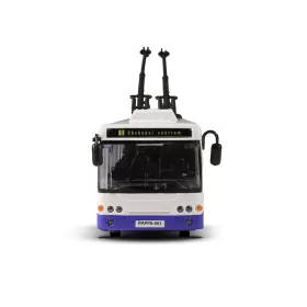 Trolejbus který hlásí zastávky česky 28 cm modrý RAPPA