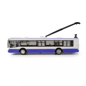 Trolejbus který hlásí zastávky česky 28 cm modrý RAPPA