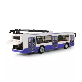 Trolejbus který hlásí zastávky česky 28 cm modrý RAPPA
