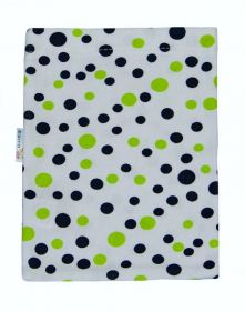 ESITO Žínka bavlna úplet Jersey puntík zelená 19x14 cm