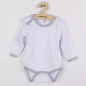 Kojenecké body New Baby s šedým lemem Šedá
