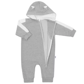 Kojenecký teplákový overal New Baby The Best šedý Šedá