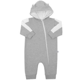 Kojenecký teplákový overal New Baby The Best šedý Šedá