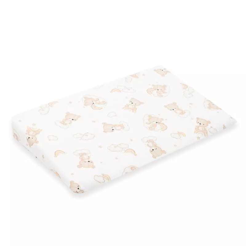 Potah na kojenecký polštář-klin New Baby BASIC 59x37cm bear beige