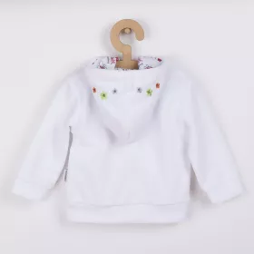 Semišková mikinka s kapucí Bílá NEW BABY