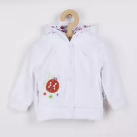 Semišková mikinka s kapucí Bílá NEW BABY