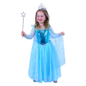 Dětský kostým sněhová princezna (M) RAPPA