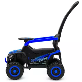 Dětské elektrické odrážedlo Baby Mix Ruggy s vodící tyčí červené