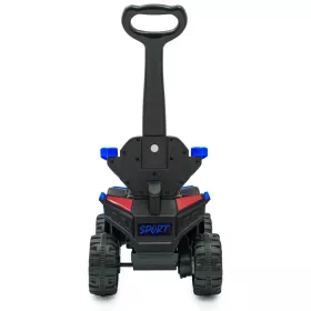 Dětské elektrické odrážedlo Baby Mix Ruggy s vodící tyčí červené