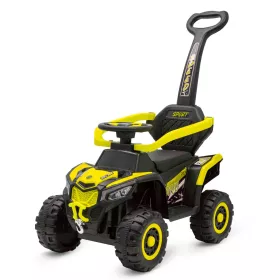 Dětské elektrické odrážedlo Baby Mix Ruggy s vodící tyčí červené