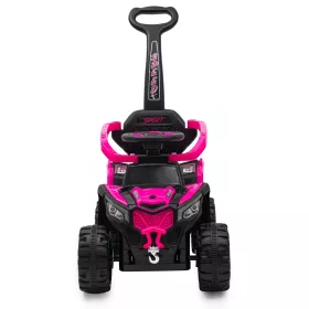 Dětské elektrické odrážedlo Baby Mix Ruggy s vodící tyčí červené