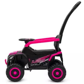 Dětské elektrické odrážedlo Baby Mix Ruggy s vodící tyčí červené
