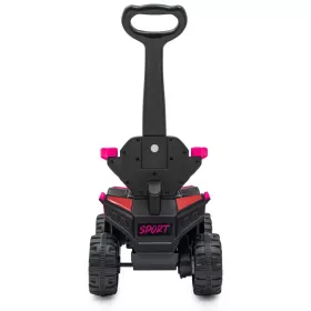 Dětské elektrické odrážedlo Baby Mix Ruggy s vodící tyčí červené