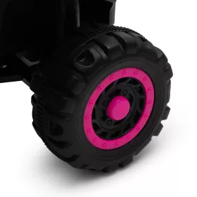 Dětské elektrické odrážedlo Baby Mix Ruggy s vodící tyčí červené