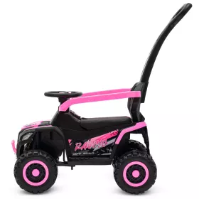 Dětské elektrické odrážedlo Baby Mix Ruggy s vodící tyčí červené
