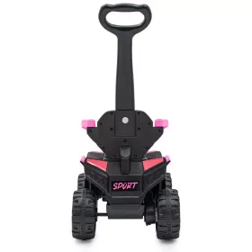 Dětské elektrické odrážedlo Baby Mix Ruggy s vodící tyčí červené