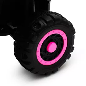Dětské elektrické odrážedlo Baby Mix Ruggy s vodící tyčí červené