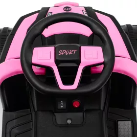 Dětské elektrické odrážedlo Baby Mix Ruggy s vodící tyčí červené