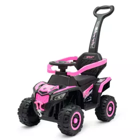 Dětské elektrické odrážedlo Baby Mix Ruggy s vodící tyčí červené
