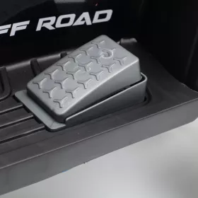 Dětské elektrické odrážedlo Baby Mix Ruggy s vodící tyčí červené
