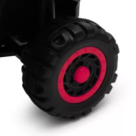 Dětské elektrické odrážedlo Baby Mix Ruggy s vodící tyčí červené