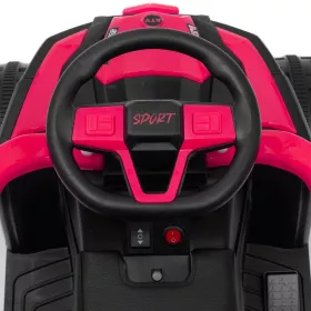 Dětské elektrické odrážedlo Baby Mix Ruggy s vodící tyčí červené