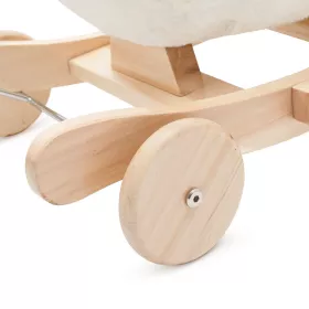 Houpací hračka s kolečky a melodií Baby Mix Labuť bílá
