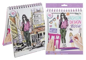 Kreativní set modní design návrhářka 36 listů + 5 listů šablon + samolepky