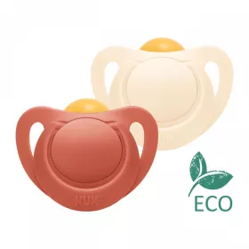 Latexový dudlík NUK For Nature 0-6m 2 ks box červená Červená | 0-6 m