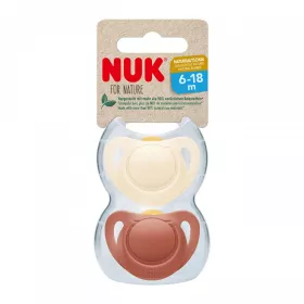Latexový dudlík NUK For Nature 6-18 m 2 ks box červená Červená