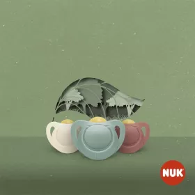 Latexový dudlík NUK For Nature 6-18 m 2 ks box červená Červená