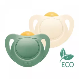 Latexový dudlík NUK For Nature 6-18 m 2 ks box zelená | 6-18 m