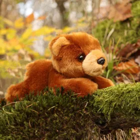 Plyšový medvěd hnědý ležící 20 cm ECO-FRIENDLY RAPPA