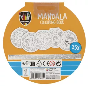 Kniha omalovánek Mandala 25 listů 15x15 cm RAPPA
