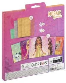 Kreativní set mozaika podle barev 5 listů předloh + 1400 samolepek 21x21 cm RAPPA
