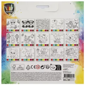 Omalovánky maluj vodou 15 listů + štetec 20x20 cm RAPPA