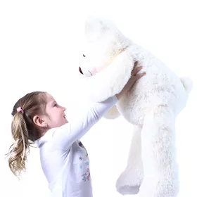 Velký plyšový medvěd Lily krémově bílý s visačkou 78 cm RAPPA