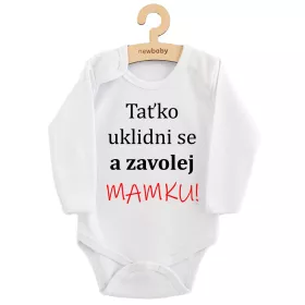 Body s potiskem New Baby a zavolej MAMKU! Bílá