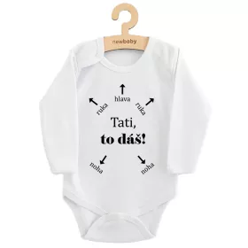 Body s potiskem New Baby Tati, to dáš! Bílá