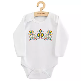 Dětské body s potiskem New Baby Lidový vzor Multicolor