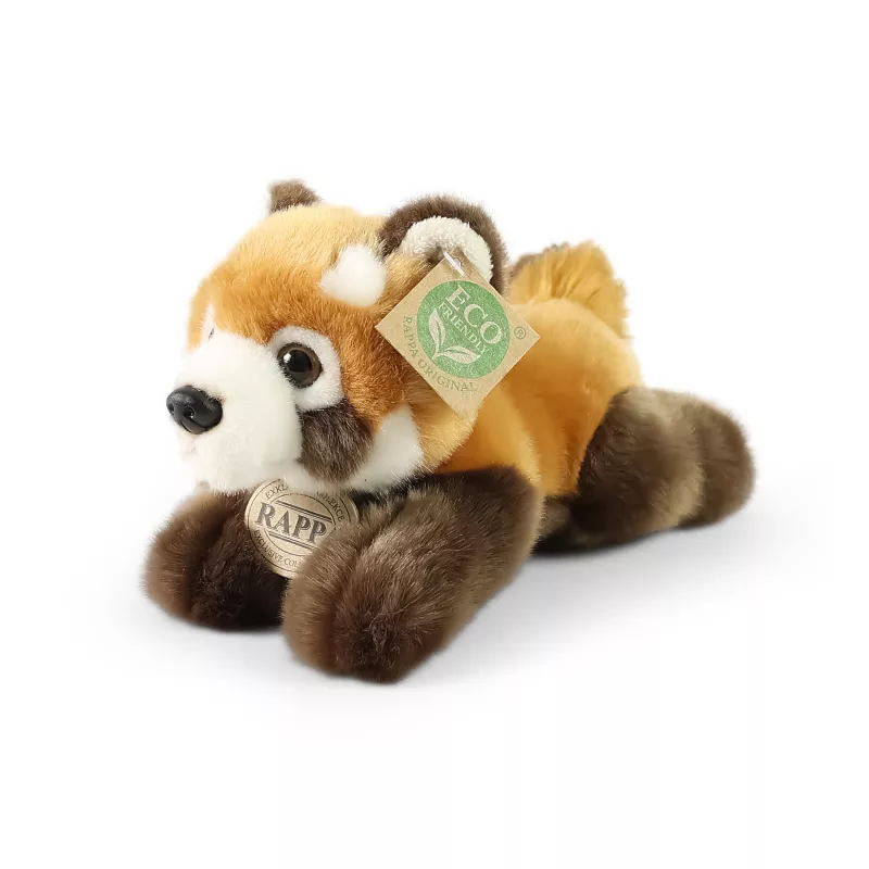 Plyšová panda červená ležící 20 cm ECO-FRIENDLY RAPPA