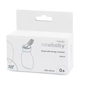 Silikonová lahvička na mateřské mléko New Baby modrá