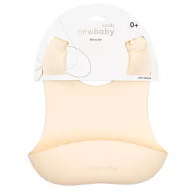 Silikonový bryndák New Baby béžová