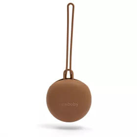 Silikonový obal na dudlík New Baby hnědý