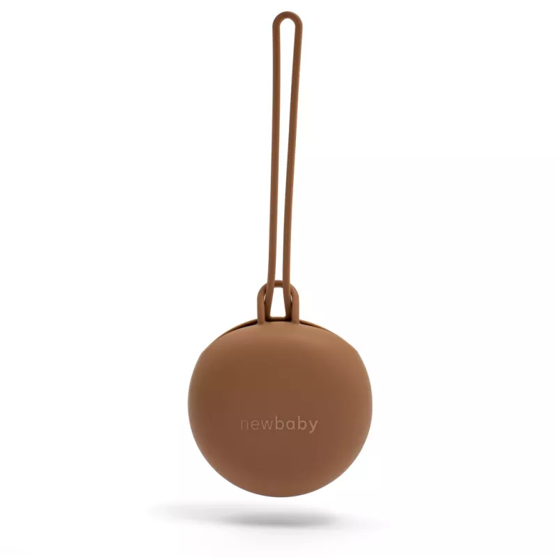 Silikonový obal na dudlík New Baby hnědý