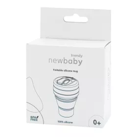 Silikonový skládací hrnek 350 ml 2v1 New Baby šedý