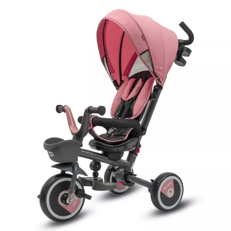 Dětská tříkolka Baby Mix 5v1 RELAX 365° růžová
