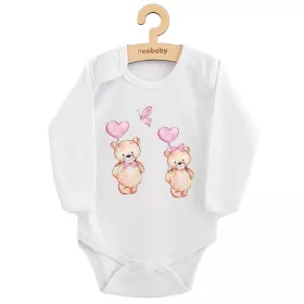 Dětské body s potiskem New Baby Love Bears Bílá