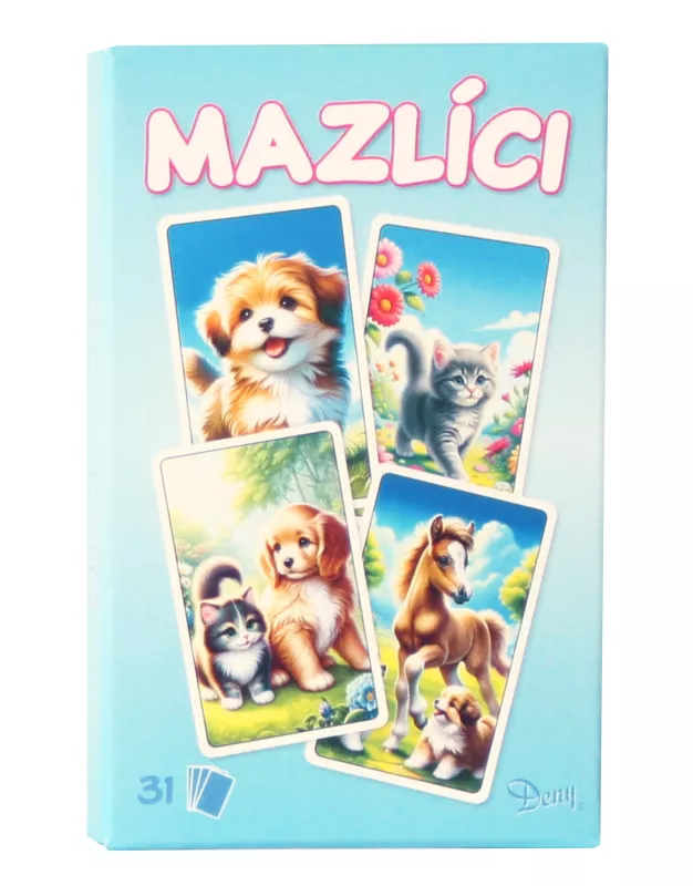 Karty Černý Petr zvířecí mazlíci modrý RAPPA